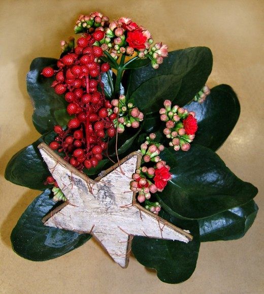Рождественский букет (Christmas bouquet) Рождественская композиция из каланхоэ
