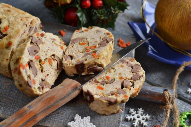 Домашний куриный рулет в духовке
