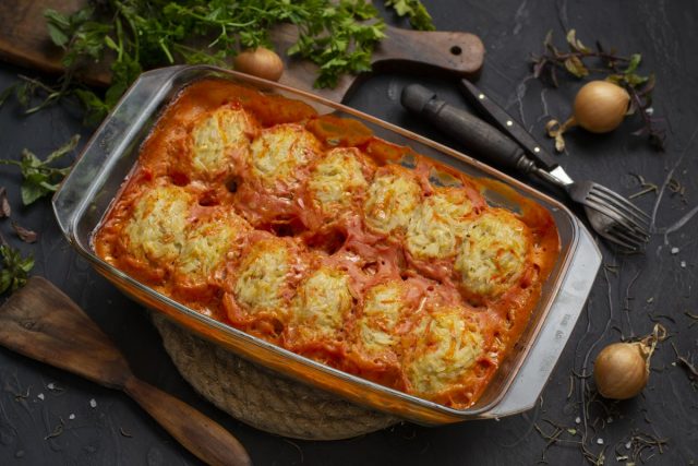 Ленивые голубцы с квашеной капустой и куриным филе Ленивые голубцы с квашеной капустой и куриным филе