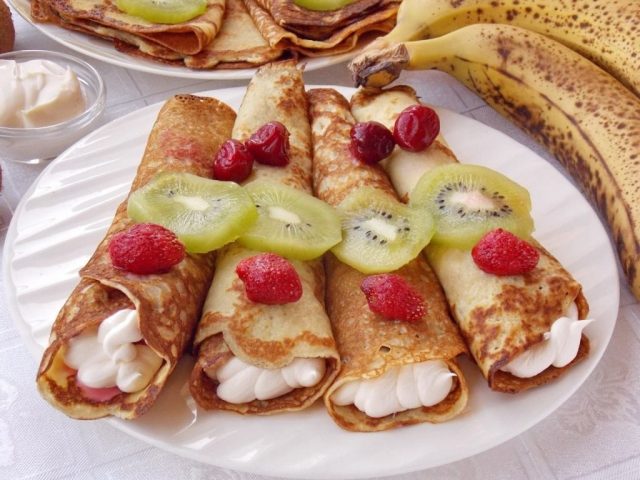Блины на кипятке и кефире
