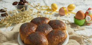 Сладкий пасхальный хлеб с финиками без сахара