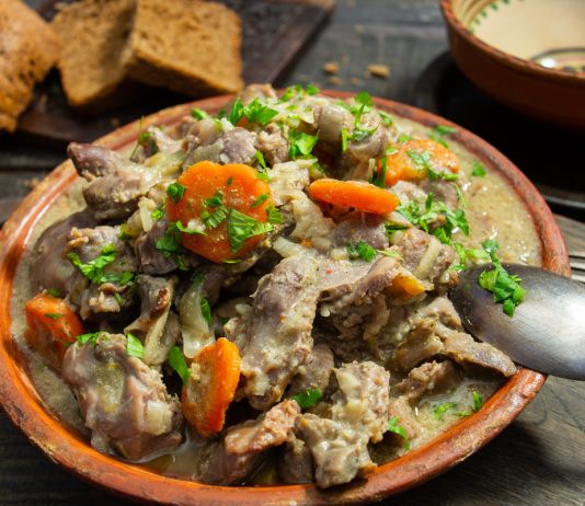 Куриные желудки по-итальянски