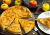Перевернутый пирог с яблоками и шоколадным ликером